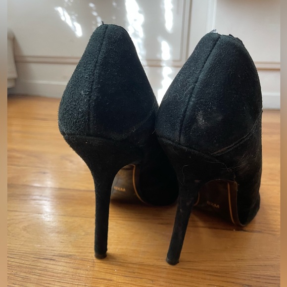 Charles Jourdan Black Suede Heels - Picture 6 of 7
